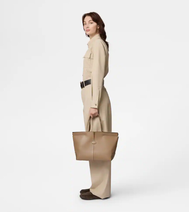tods di bag folio aus leder mittel-klein
