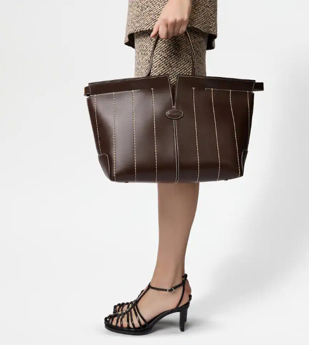 tods di bag folio aus leder mittel-klein