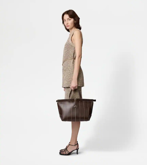 tods di bag folio aus leder mittel-klein