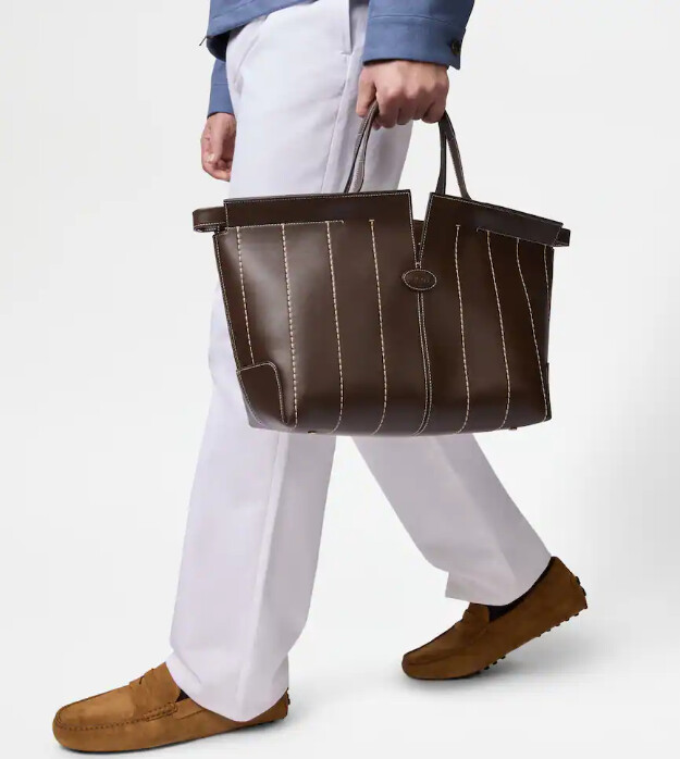 tods di bag folio aus leder mittel-klein