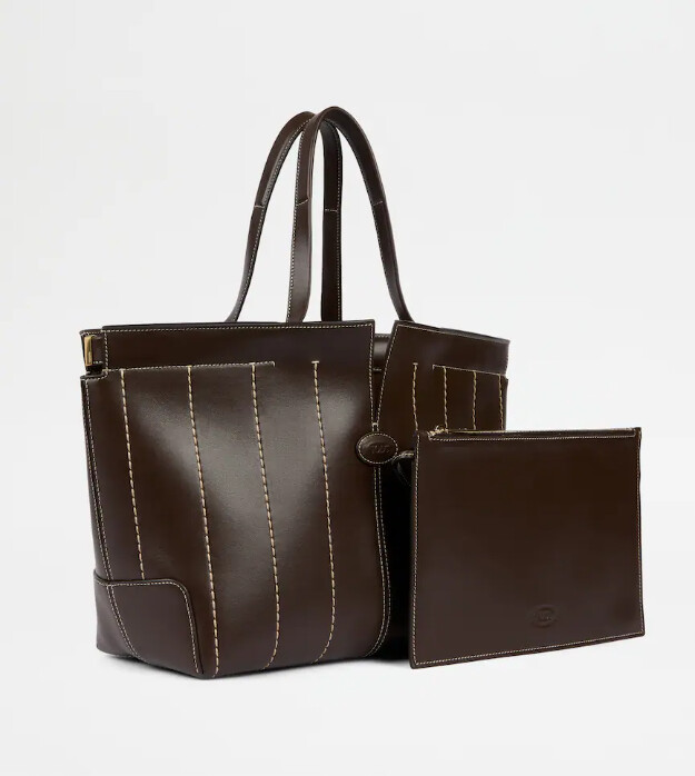 tods di bag folio aus leder mittel-klein