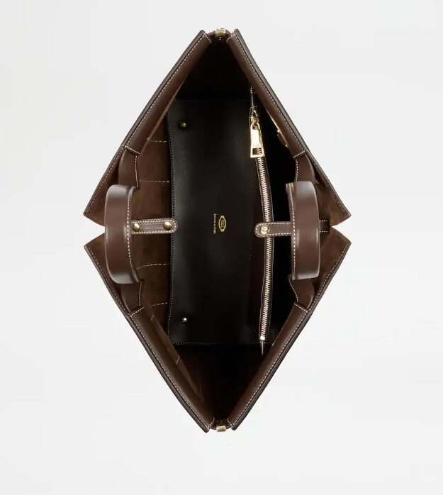 tods di bag folio aus leder mittel-klein
