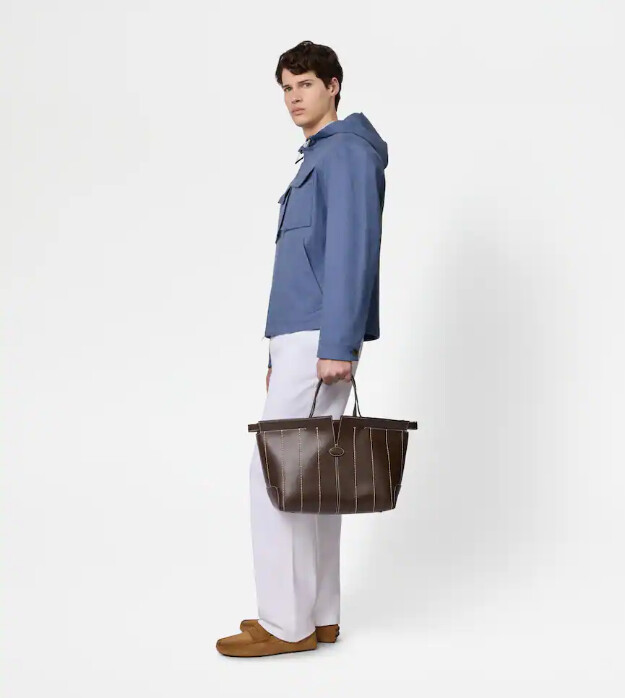 tods di bag folio aus leder mittel-klein